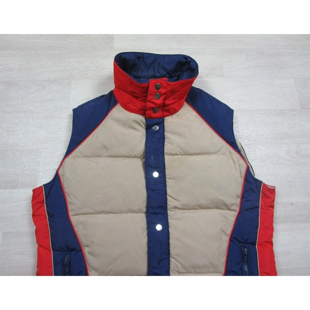 Vintage‎ 70s Skitique Down Puffer Vest Mens (M/L) Colorblock Retro Outdoor Ski